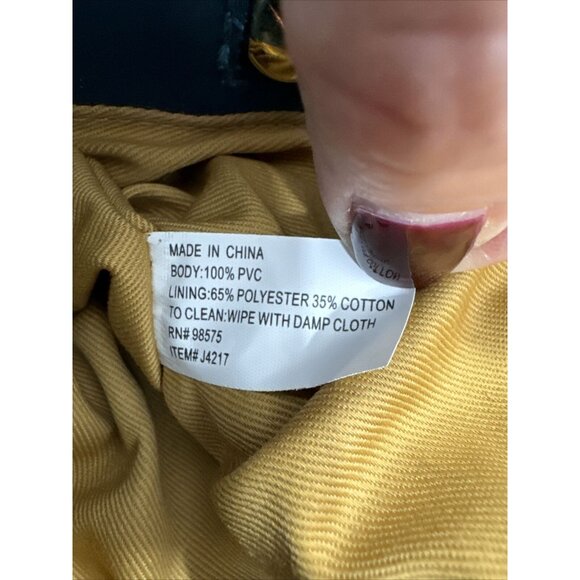 Joan Rivers Slouchy Teal Faux Leather Woven Tote Shoulder Bag Gold Chain Strap L - Picture 16 of 16